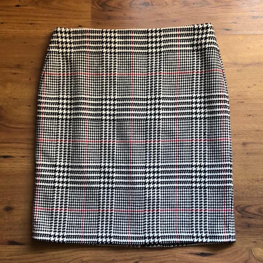 EUC Talbots Houndstooth wool lined skirt Size 14